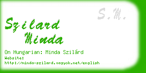 szilard minda business card